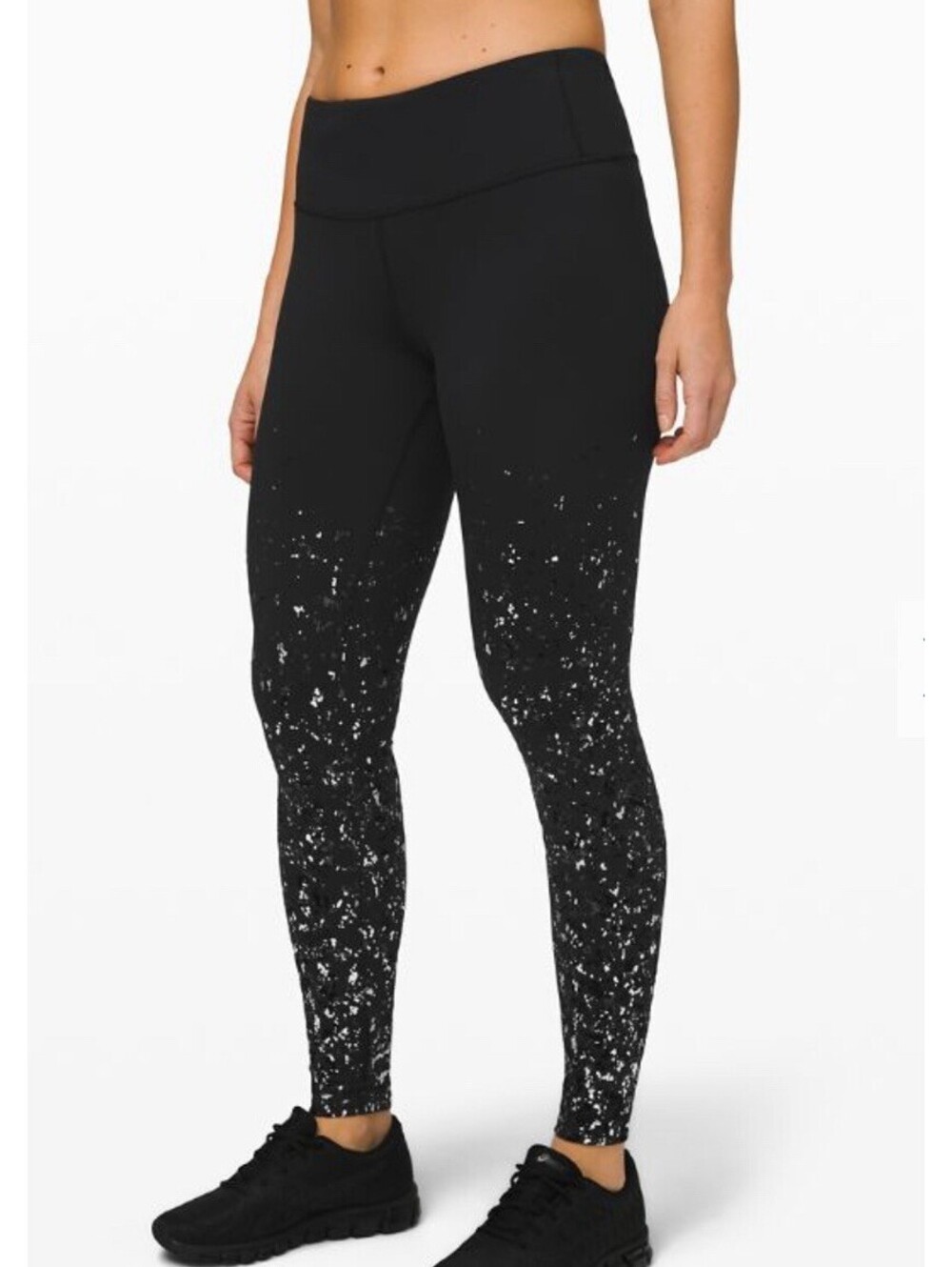 Lululemon Speed Wunder Tight 28” Spark Leggings Women's Size 6 Black Silver